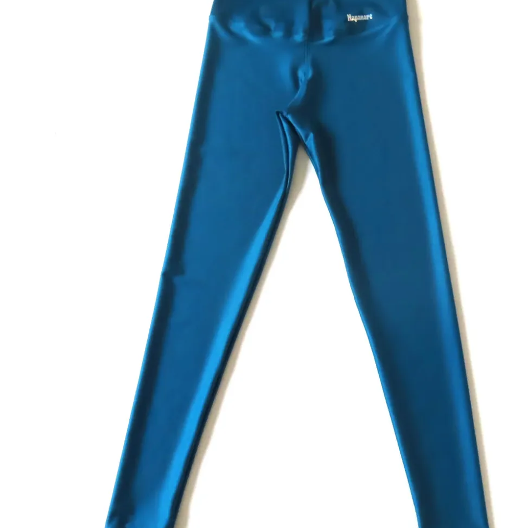 Calzas Larga Lycra Dupont Deportiva Costura Reforzada Azul Petroleo 2