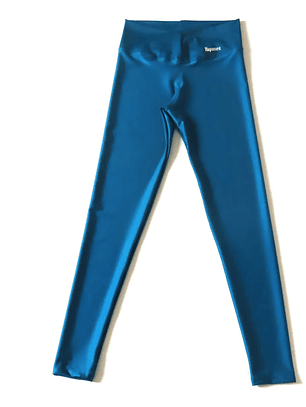 Calzas Larga Lycra Dupont Deportiva Costura Reforzada Azul Petroleo