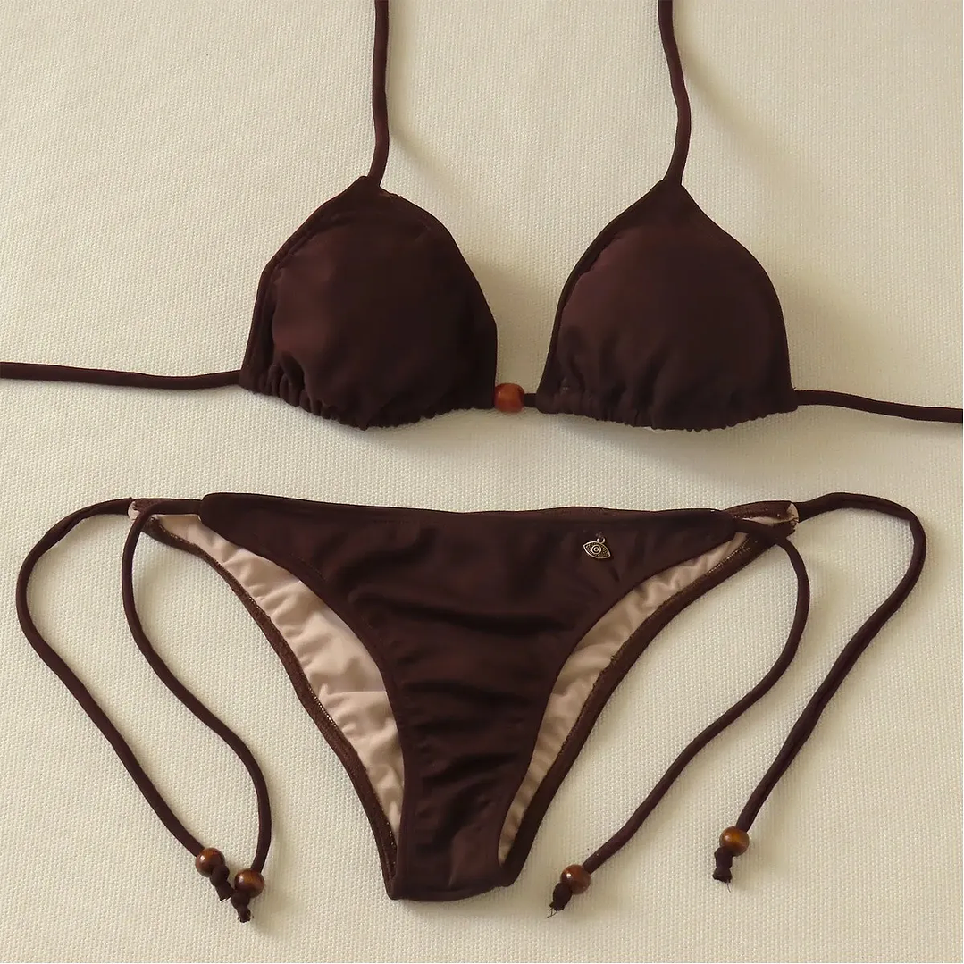 Traje de Baño Bikini  mod. Chocolate Roma Color Cafe Oscuro 2