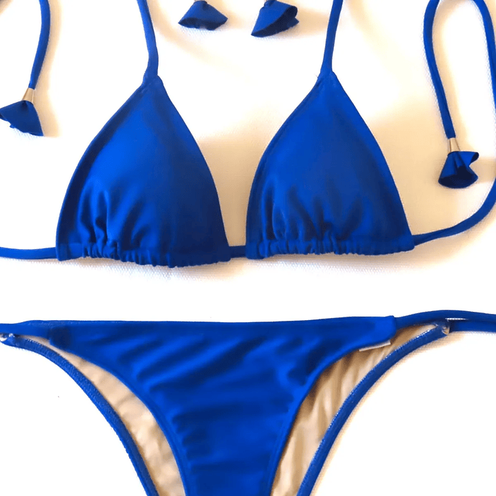 Traje de Baño Bikini  mod. Chocolate Prisma Color Azul Rey 3