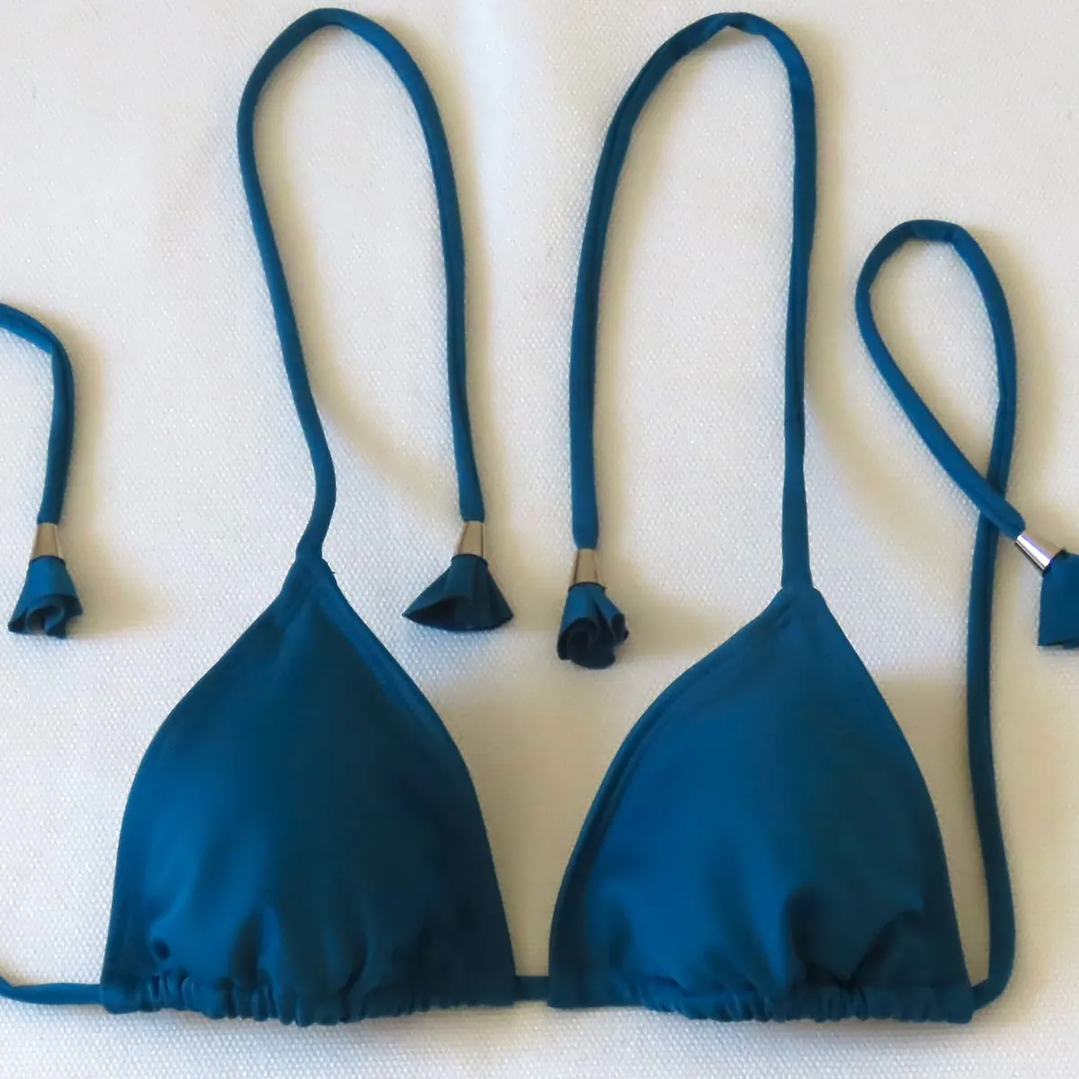 Traje de Baño Bikini  mod. Chocolate Prisma Color Azul Petroleo 4