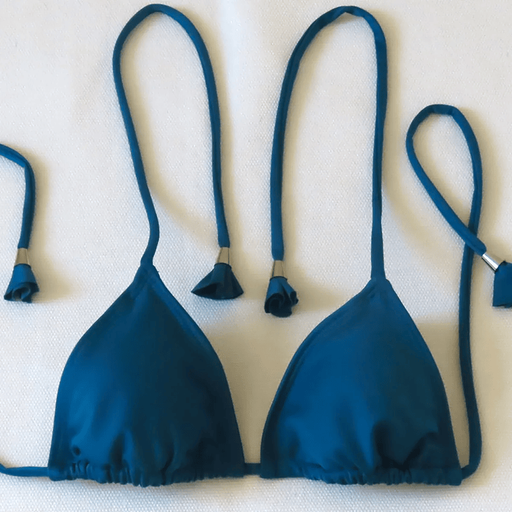 Traje de Baño Bikini  mod. Chocolate Prisma Color Azul Petroleo 4