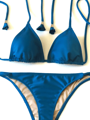 Traje de Baño Bikini  mod. Chocolate Prisma Color Azul Petroleo