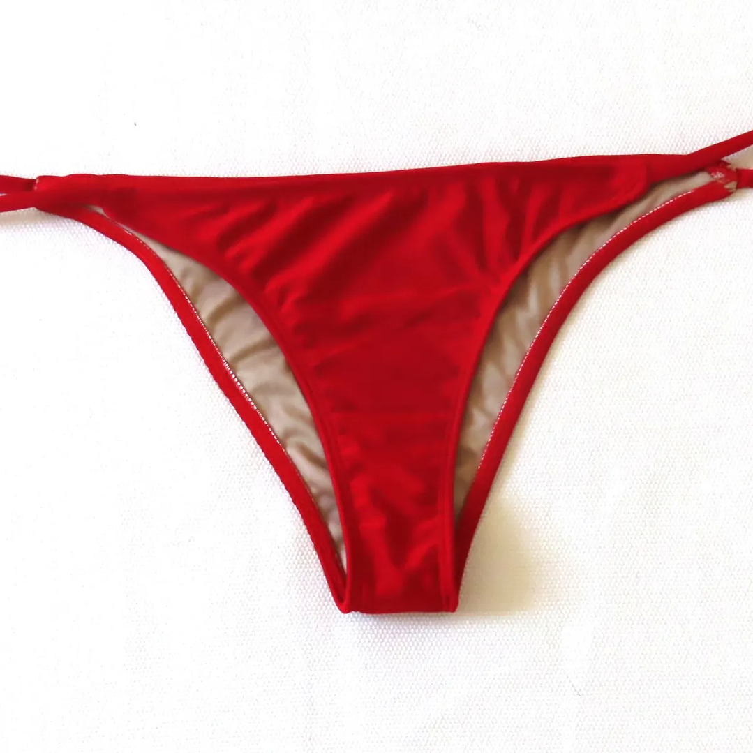 Traje de Baño Bikini  mod. Chocolate Prisma Color Rojo 3
