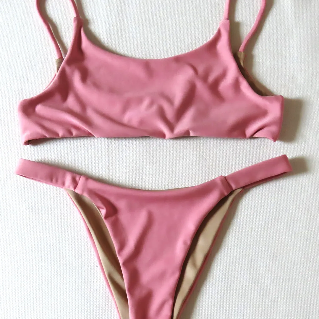 Traje de Baño Bikini  mod. Amazona Color Rosa 2