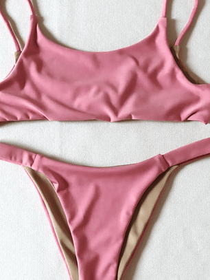 Traje de Baño Bikini  mod. Amazona Color Rosa