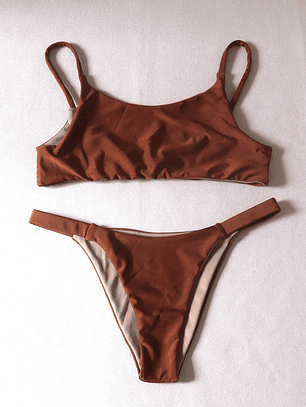 Traje de Baño Bikini  mod. Amazona Color Cafe
