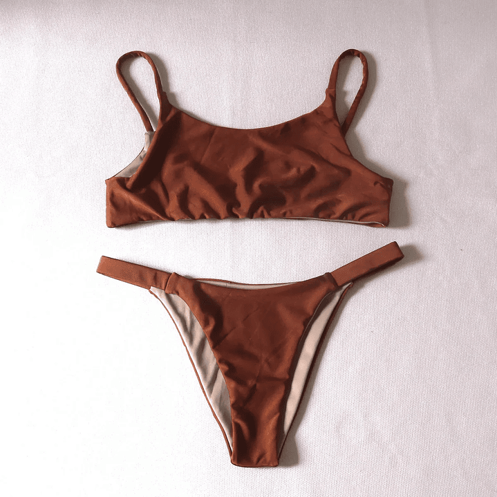 Traje de Baño Bikini  mod. Amazona Color Cafe 2