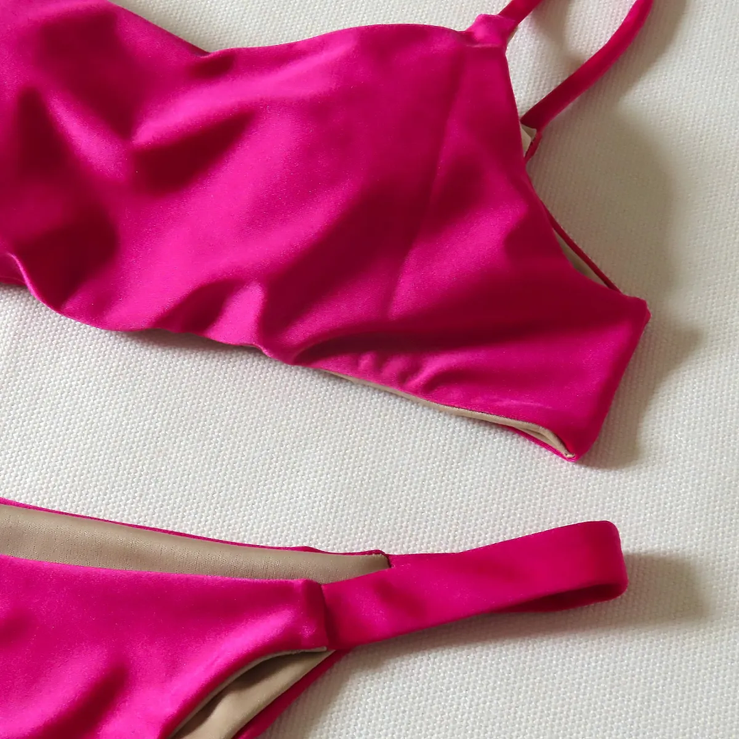 Traje de Baño Bikini  mod. Amazona Color Fuscia 3