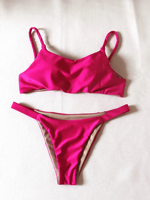 Traje de Baño Bikini  mod. Amazona Color Fuscia