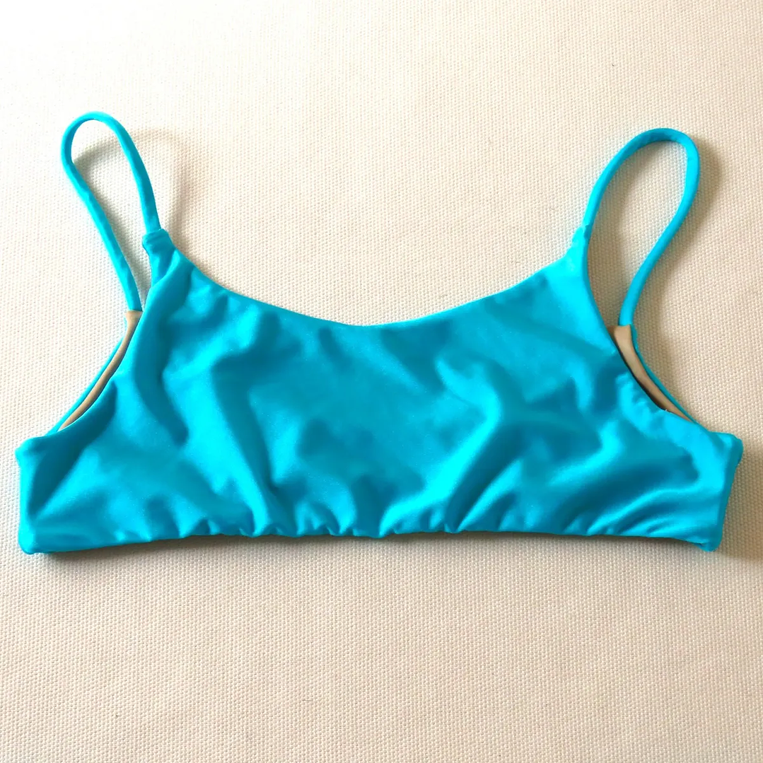 Traje de Baño Bikini  mod. Amazona Color Celeste 2