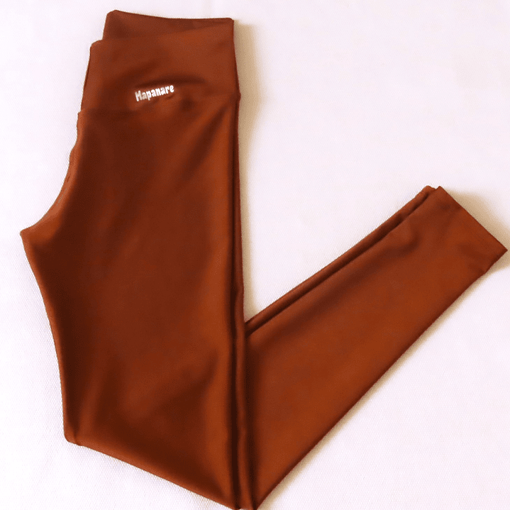 Calzas Larga Lycra Dupont Deportiva Costura Reforzada Cafe Ocre 4