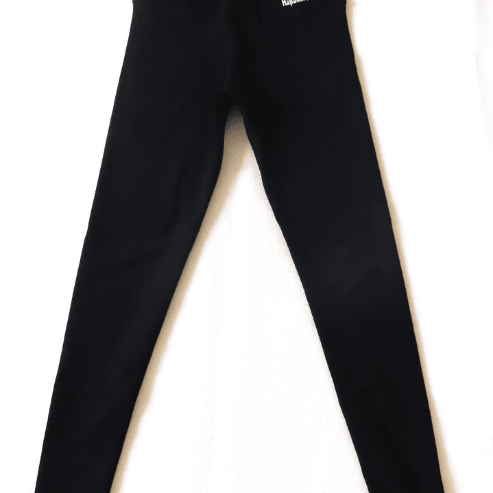 Calzas Larga Lycra Algodon Deportiva Costura Reforzada Negro 4