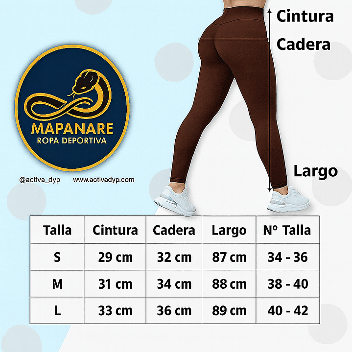 Calzas Larga Lycra Algodon Deportiva Costura Reforzada Cafe Oscuro 3