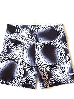 Calzas Corta  marca Activadyp SHORT SUPLEX  Estampado Negro y Blanco