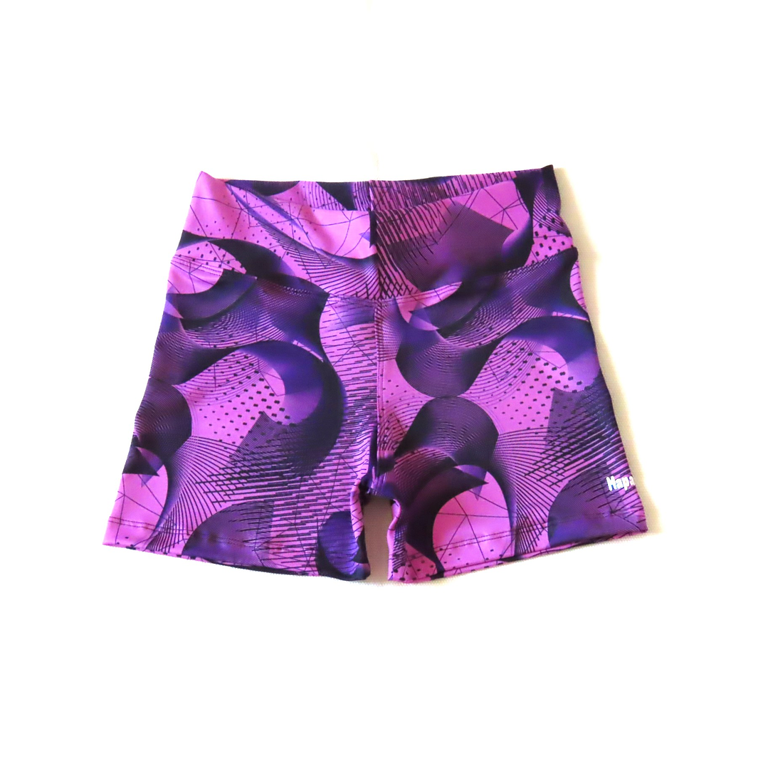 Calzas Corta  marca Activadyp SHORT SUPLEX  Estampado Morado-Negro 2