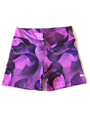 Calzas Corta  marca Activadyp SHORT SUPLEX  Estampado Morado-Negro