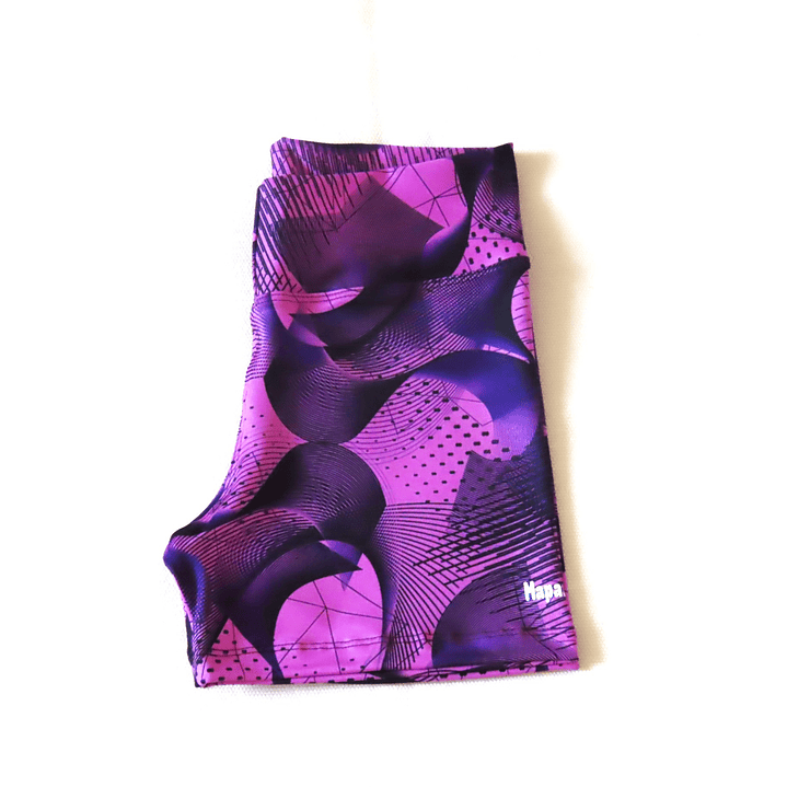 Calzas Corta  marca Activadyp SHORT SUPLEX  Estampado Morado-Negro 3