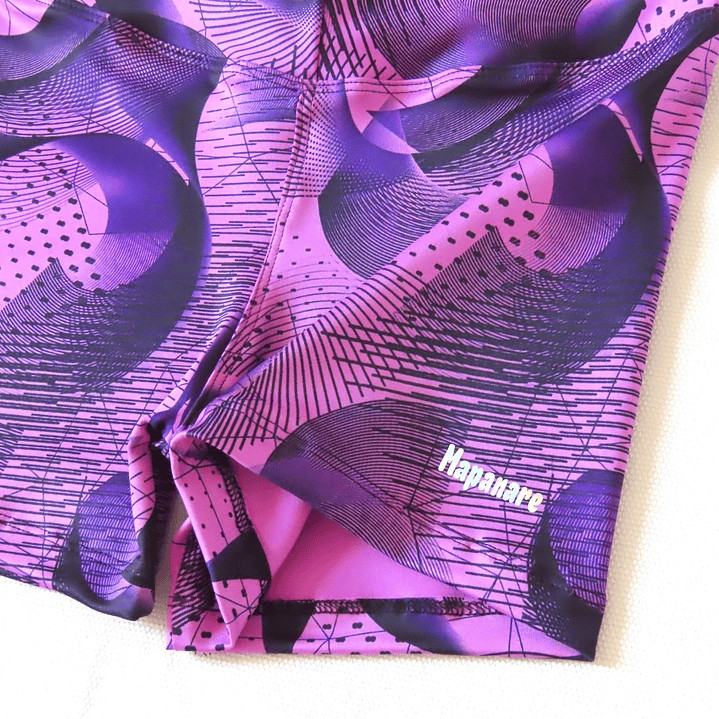 Calzas Corta  marca Activadyp SHORT SUPLEX  Estampado Morado-Negro 4