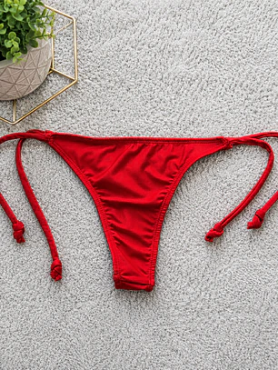 Bottoms/Calzón Semi Colaless Rojo individual del Bikini  mod. Chocolate 
