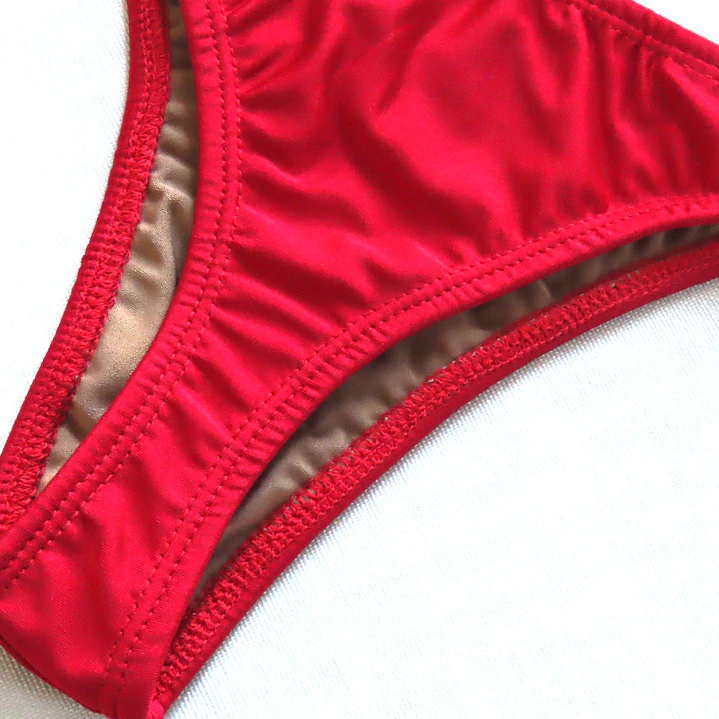 Bottoms/Calzón Semi Colaless Rojo individual del Bikini  mod. Chocolate  3