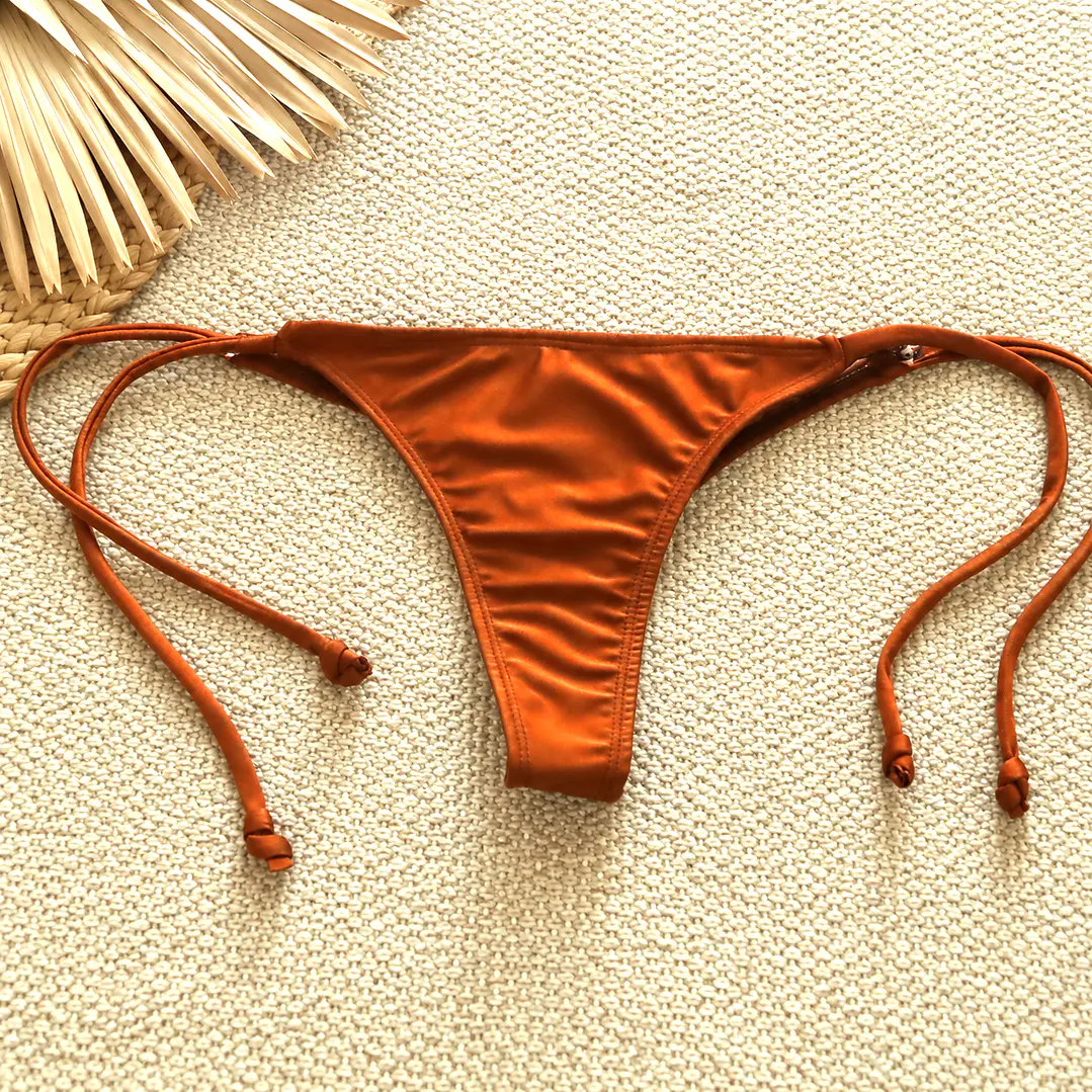 Bottoms/Calzón Semi Colaless Café/Ocre individual del Bikini  mod. Chocolate  1