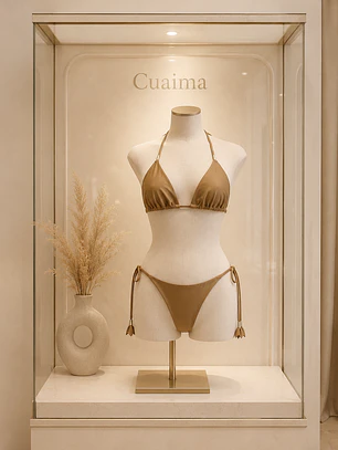 Bikini modelo CHOCOLATE FIT color Beige Oscuro sin costuras visibles  