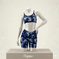 Top / Peto modelo ZEN en estampado geométrico tonos Negro-Azul - Miniatura 1