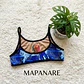 Top / Peto modelo ZEN en estampado geométrico tonos Negro-Azul - Miniatura 3