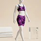 Top / Peto modelo ZEN en estampado geométrico tonos Negro-Morado - Miniatura 4