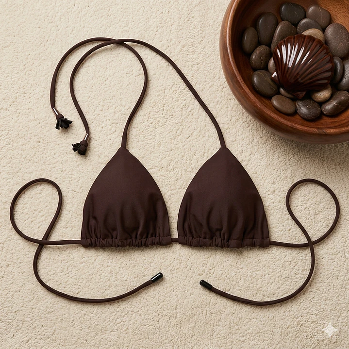 Bikini modelo CHOCOLATE FIT color CAFE MORO sin costuras visibles   4