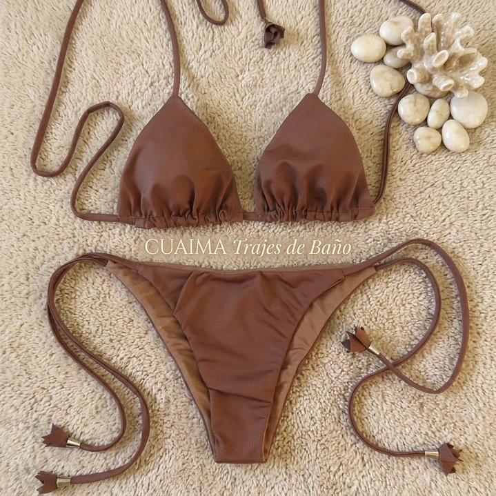 Bikini modelo CHOCOLATE FIT color MOKA  sin costuras visibles   2