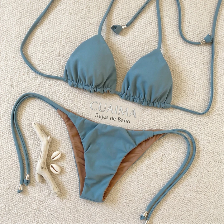 Bikini modelo CHOCOLATE FIT color CELESTE MAR sin costuras visibles   2