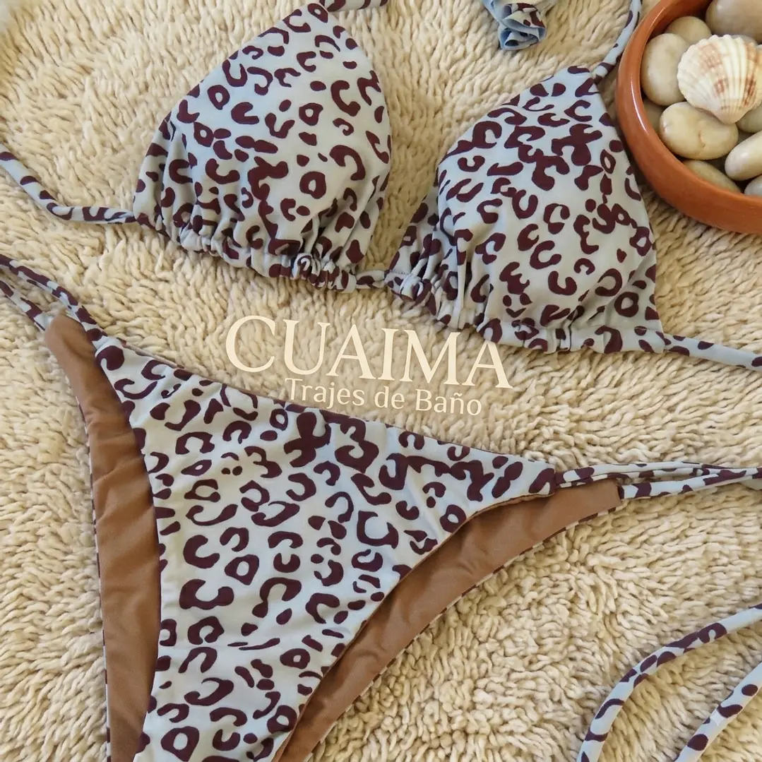 Bikini modelo CHOCOLATE FIT en Animal Print  sin costuras visibles   4