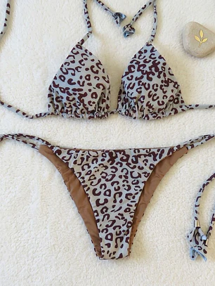 Bikini modelo CHOCOLATE FIT en Animal Print  sin costuras visibles  