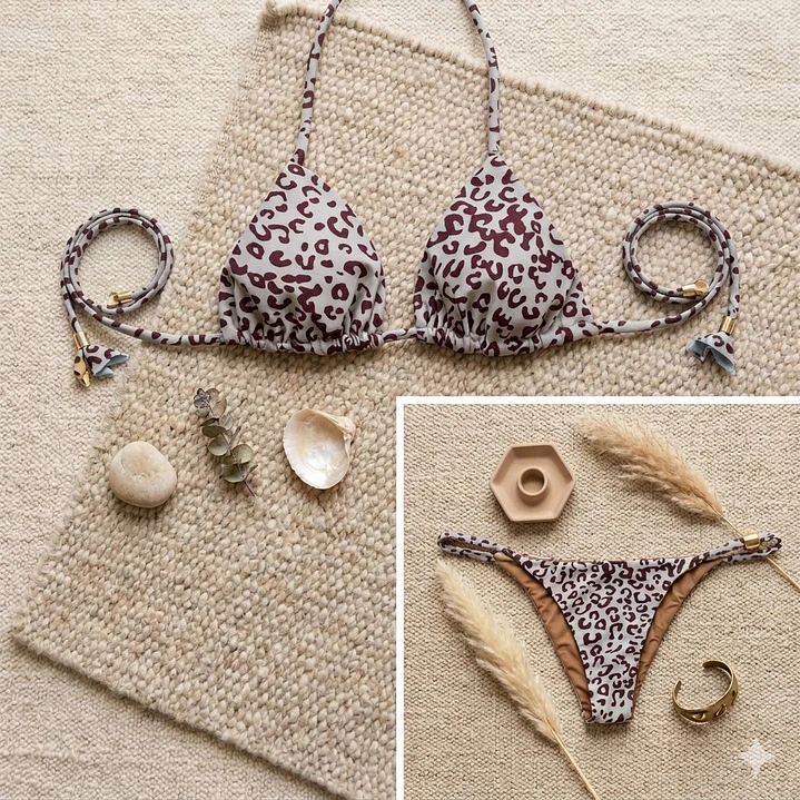Bikini modelo CHOCOLATE FIT en Animal Print  sin costuras visibles   5