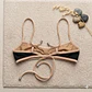 Bikini  ODESSA en color NEGRO  con ribetes Beige     - Miniatura 4