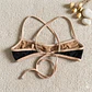 Bikini  ODESSA en color NEGRO  con ribetes Beige     - Miniatura 6
