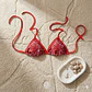 Bikini  MANDARINA  Rojo estampado aesthetic - Miniatura 4