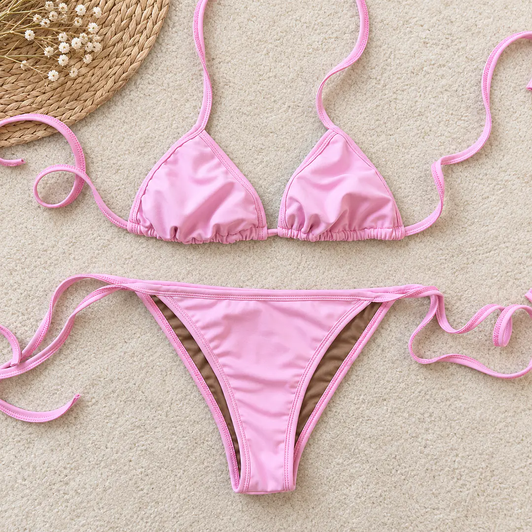 Bikini  MANDARINA  Rosado claro unicolor 2