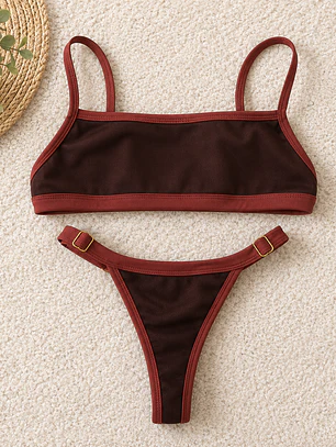 Bikini  ZOE Café y Terracota, bottoms  tipo colaless regulable