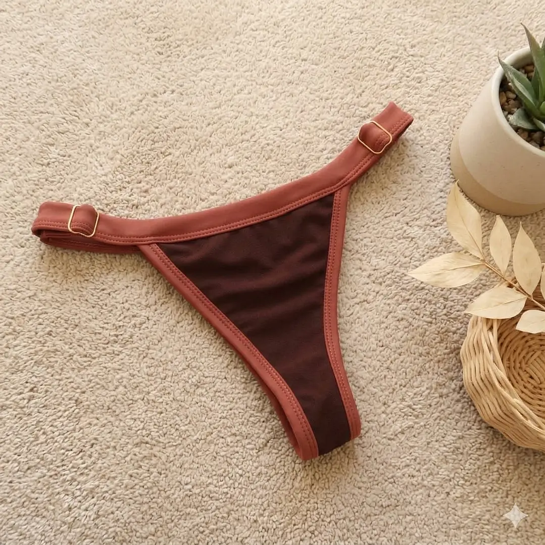 Bikini  ZOE Café y Terracota, bottoms  tipo colaless regulable 6