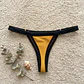 Bikini  ZOE Mostaza y Negro, bottoms  tipo colaless regulable - Miniatura 5