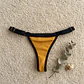 Bikini  ZOE Mostaza y Negro, bottoms  tipo colaless regulable - Miniatura 6