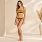 Bikini  ZOE Mostaza y Negro, bottoms  tipo colaless regulable - Miniatura 1