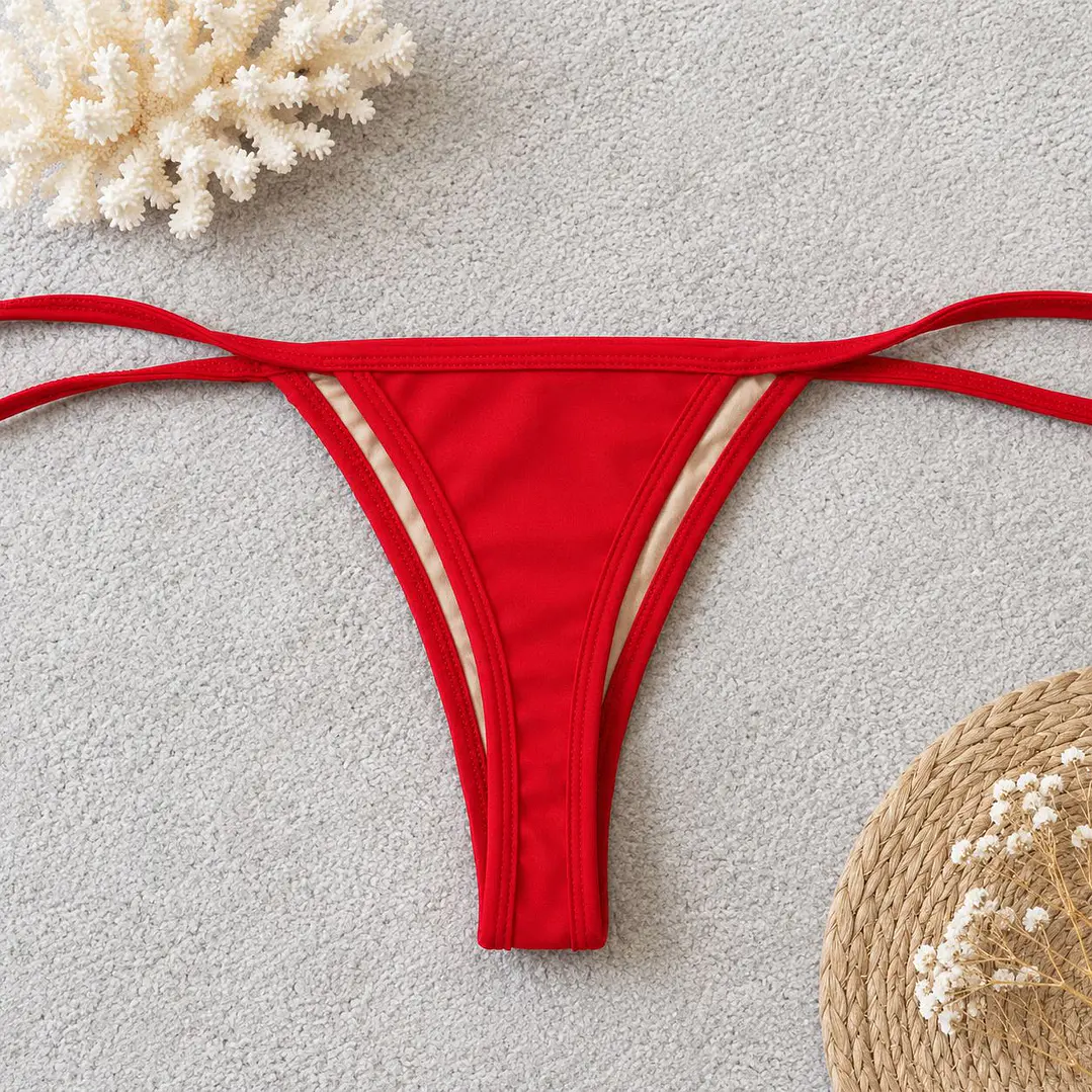 BOTTOM/PANTY modelo CAYENA semi colaless de amarres (en variados colore) 6