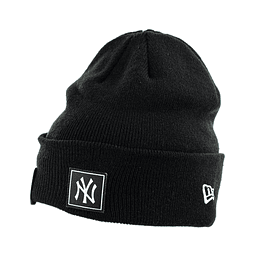 NEW ERA KNIT BEANIE MEDIUM NEW YORK YANKEES BLACK WHT