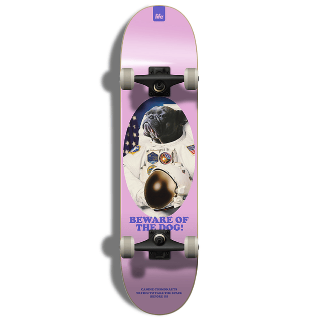Space Dog Purple - Skate Completo - 8.0"
