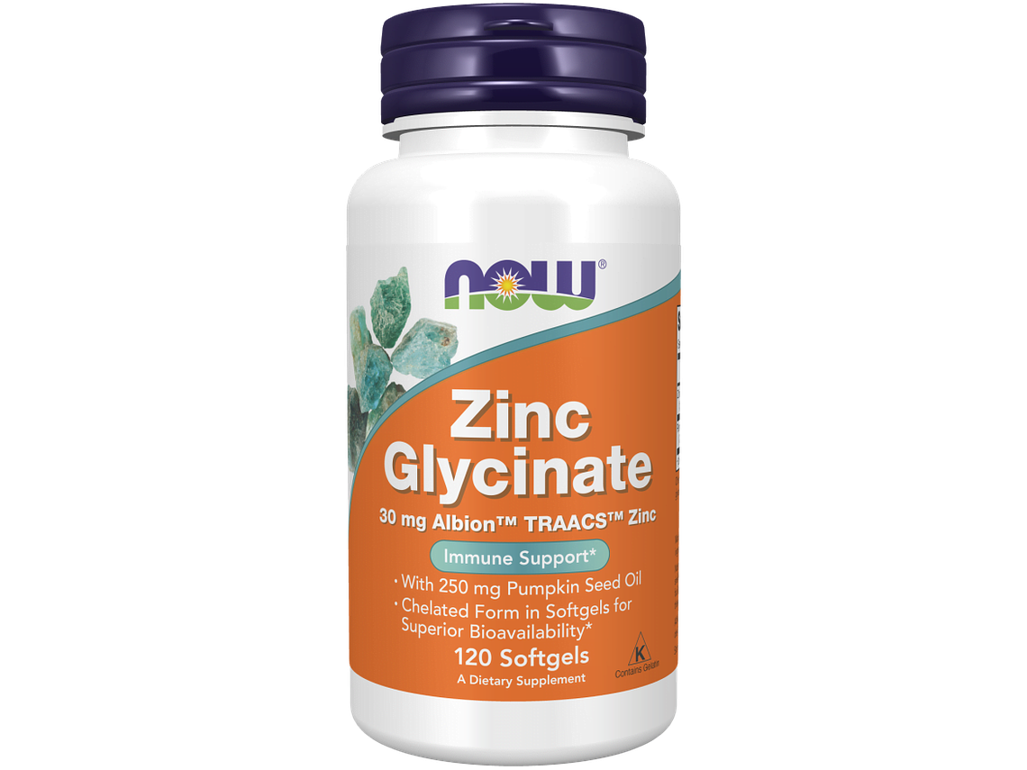 Zinc Glycinate 120 Softgels Now 1
