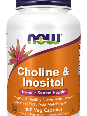 Choline & Inositol 500 mg 100 Cápsulas Now